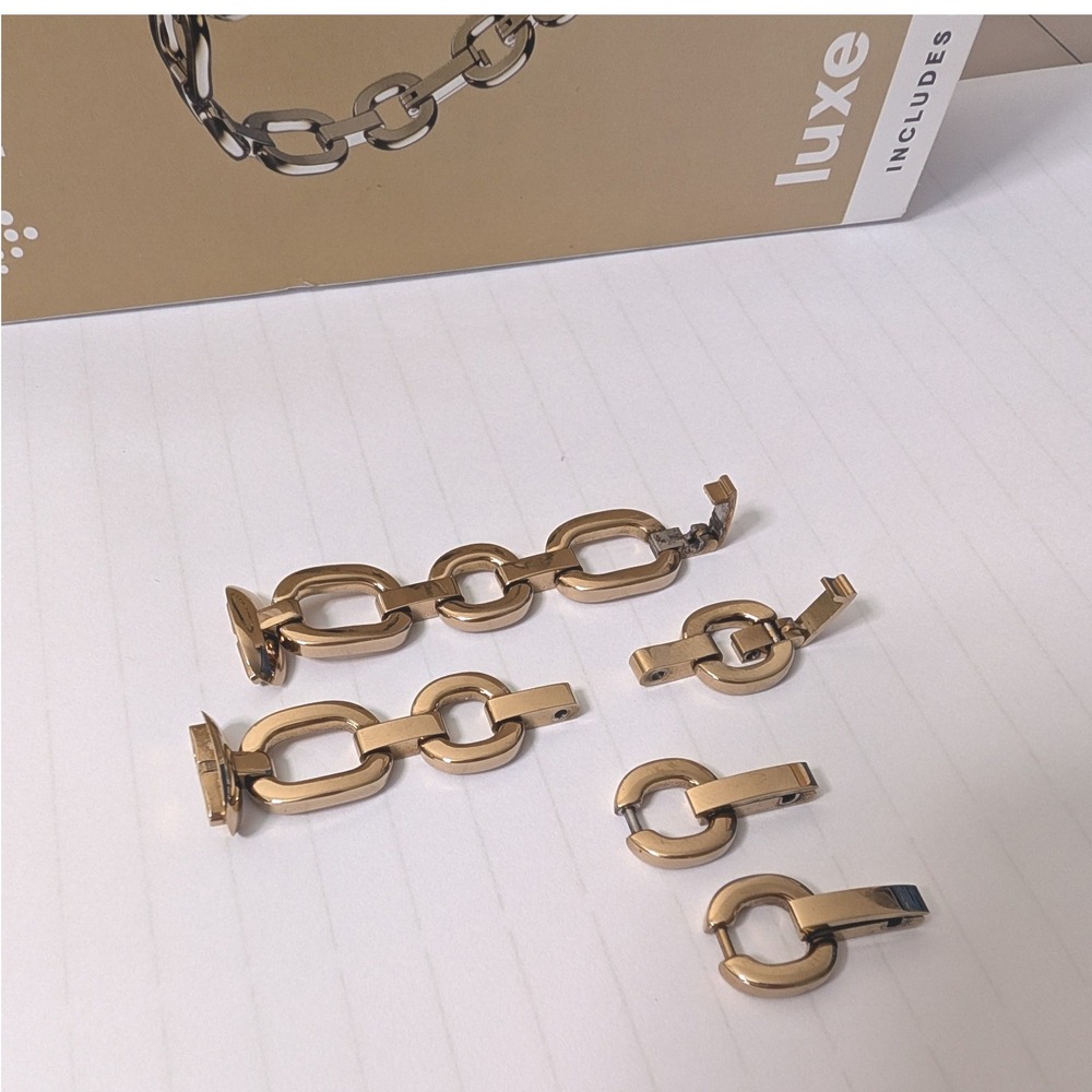 Fitbit Luxe gorjana Soft Gold Stainless Steel Parker Link Bracelet Parts Links